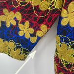 ZARA Sweater Dress Size Medium Embroidered Yarn Flower Knit Boiled Wool Blend Photo 9