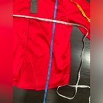 NWT RED SILK SILKY LONG SLEEVED BLOUSE/PAJAMA TOP Size XL Photo 4