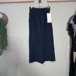 Lululemon NEW Noir Crop Wide Leg Belted True Navy Size 2 Preppy Minimalist Photo 5