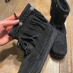 Minnetonka Black Fringe Booties Photo 0