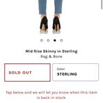 Rag and Bone  Skinny Jean - Sterling New With Tags Photo 3