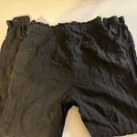 Elan  Black Elastic Waist Cuffed Jogger Versatile Casual Summer Soft Relaxed Pant Photo 5