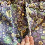 ZARA  Purple Floral Shorts Denim High-Waisted Photo 6