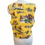 Sharon young 70s Yellow Western Print Women's Vest size small Photo 2