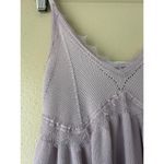 ZARA  Dusky Purple Knit Eyelet Trim Dress Size Small Photo 5