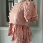 Sea New York Vienne Eyelet Asymmetric Hem Top, Peach Size M New w/o Tag $280 Photo 3