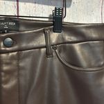 NYDJ NWOT  Marilyn Faux Leather Straight Leg Pants Photo 5