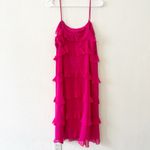 Lucy Paris  Valentina Pink Ruffled Tiered Midi Dress NWT Large‎ Photo 5