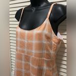 Forever 21  Peach/White Checkered Sleeveless Tank Sundress‎ Lined Linen Size M Photo 1