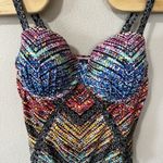 Swimsuits‎ For All Multicolored Bandana Print One Piece Swimsuit Plus Size 18 Photo 1