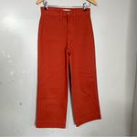 Madewell  Slim Emmett Wide Leg High Waist Crop Pants Orange‎ 25 Photo 4
