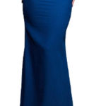 Princess Polly  Women's Navy Blue Linen Blend Fishtail Hem Maxi Skirt Size‎ US 0 Photo 0