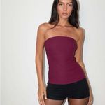 Motel Rocks  Kivara Bandeau Tailored Top In Burgundy Photo 1