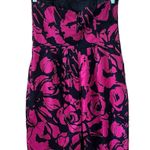 EXPRESS Design Studio Pink and Black Floral Strapless Sheath Dress Woman’s Sz 10 Photo 1