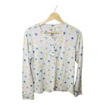 Faherty  Women’s Cloud PJ Pajama Top in Sun Coco Henley Palm Trees Sz Small Photo 1