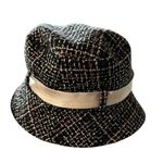 Women's Black Tweed Bucket with Bow Photo 2