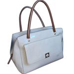 Kate Spade  Shelby Kingsbury Patent Leather Satchel Purse smooth shine Ash Tan​ Photo 8
