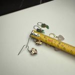 Dangle Drop Pierced Earrings Lot Of 3 Bead, Stone, Rhinestone Mix Photo 4