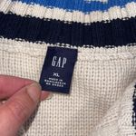 Gap Vintage Quarter Zip Long Sleeve Knit Crochet Pullover Sweater Cream Size XL Photo 4