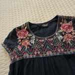 Johnny Was Alma Floral Embroidered Tiered Tunic Dress Sz XS Extra Small Photo 13