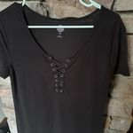 SO Black Lace Up T-shirt Photo 0