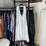 Show Me Your Mumu Jasmine Halter Mini Dress Ivory Luxe Satin Photo 5