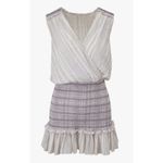 Veronica Beard  Cox Smocked Flounce Coverup Mini Dress Sz. L Photo 2