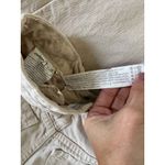 ZARA  Wide Leg High Rise Raw Hem Denim Jeans Bone Tan Size 0 Photo 9