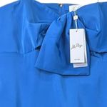 Lilly Pulitzer  Carlynn Satin Bow Strapless Mini Dress Blue 8 Chic Party Flirty Photo 2