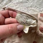 Flower & Feather Feminine Balloon Sleeve Textured Polka Dot Blouse Size S Pink Photo 1