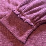 Pilcro  Anthropologie Ruffled Raglan Thermal Top Purple SMALL Photo 12