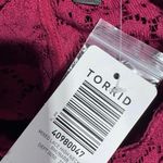 Torrid  Mixed Lace High Neck Sheer Blouse Cottage Core Long Sleeve‎ Womens 1X Photo 6