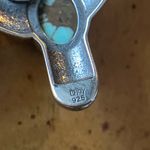 Natural Blue Moon Turquoise Cactus Earrings Silver Photo 4