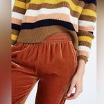 Madewell Track Pants in Brown Velvet with Pockets Photo 5
