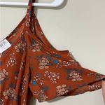 Sienna Sky  sz small cold shoulder summer dress lined elastic waist ties on side Photo 2