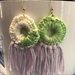 Crochet Boho Fringe Earrings (Handmade) Photo 1