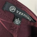 Versona Burgundy Red Moto Zip Pocket Skinny Leg Jeans 4 Photo 3