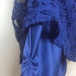 Lush Clothing LUSH blue lace mini dress lined with V back Photo 6