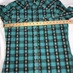 Wrangler Rock 47  Cowgirl Western Snap Front Shirt Size M Rodeo Embroidered Blue Photo 8