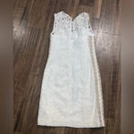 Lilly Pulitzer Mila lace white & gold embroidered designer spring formal dress Photo 5
