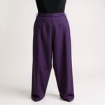 Pendleton Vintage  Women’s Suit Blazer Sz 10 & Pants Sz 14 Purple Striped Wool Photo 9