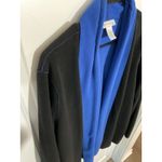 Susan Graver  Shaw Women’s Fleece Blue Black Small Jacket Coat Winter Fall Photo 2