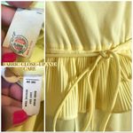 VINTAGE CIRCA 1970'S UNION MADE YELLOW KNIT DRESS WITH RUFFLE DETAILS (M) Size M Photo 10