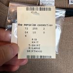 Peruvian Connection NWT Deadstock Vtg  Rib Knit T-shirt in Driftwood Photo 2