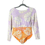 Calia Women’s Tummy Control Long Sleeve One Piece Swim Suit Size 10 Purple Photo 1