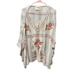 Savanna Jane Poncho Plus 2X/3X Floral Embroidered Snake Skin Print Boho Oversize Size undefined Photo 2