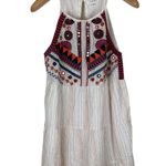 THML Embroidered Striped Dress Boho Bohemian Summer Vacation Women’s Size Large Photo 0