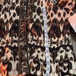 Chico's Leopard Print Jacket 2 Tribal Artsy Beaded Open Front Tribal African Photo 9