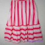 New! J Crew Factory Striped square neck midi dress. size 12 Pink Photo 15