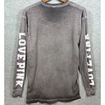 PINK - Victoria's Secret Victorias Secret Pink Gray Love Pink Long Sleeve Pocket Tee Shirt‎ XS Photo 4